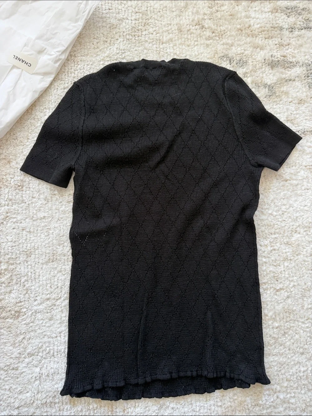 Chanel cotton/linen short sleeve top